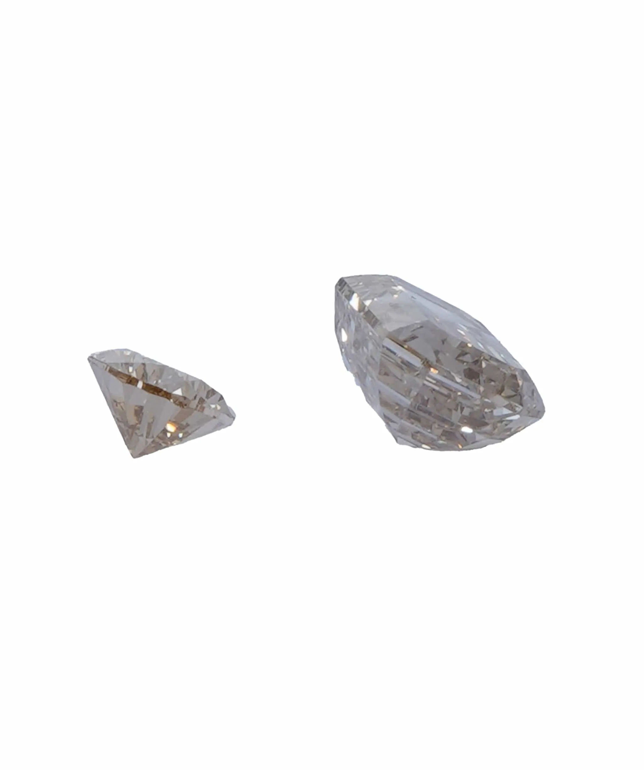 0.61 ct PEAR & EMERALD NATURAL CHAMPAGNE DIAMOND SET OF 2 ANL-S20-37 *incorrect images*