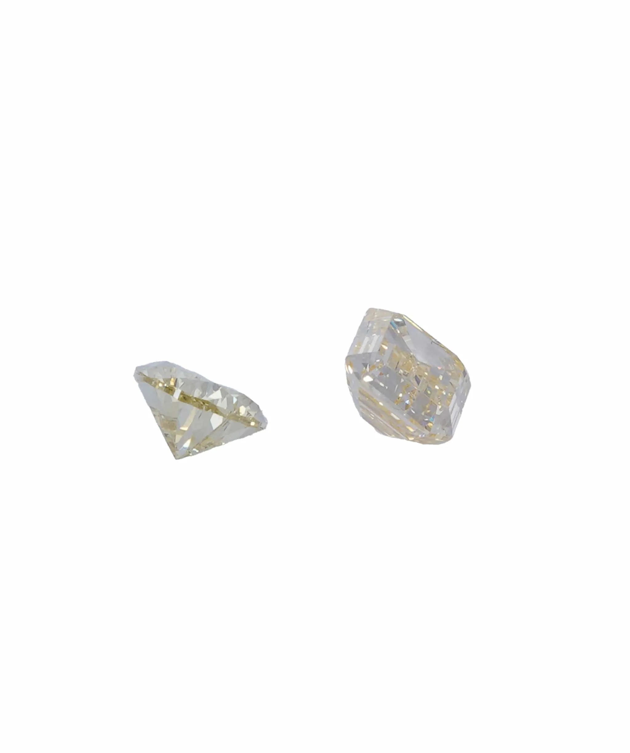 0.7 ct PEAR & EMERALD NATURAL INTENSE YELLOW DIAMOND SET OF 2 ANL-S20-8