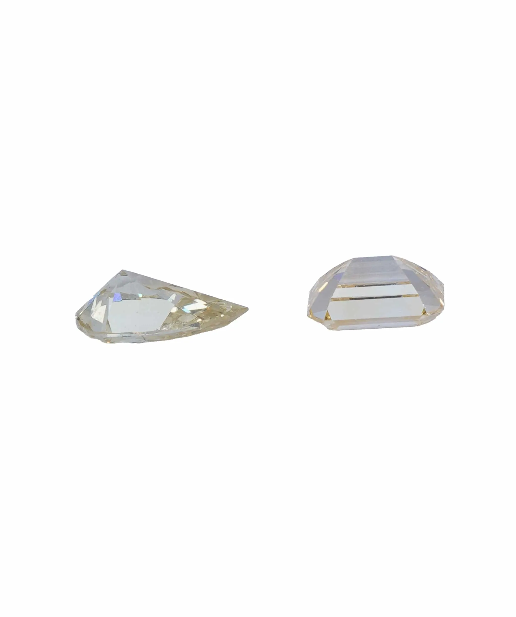0.7 ct PEAR & EMERALD NATURAL INTENSE YELLOW DIAMOND SET OF 2 ANL-S20-8