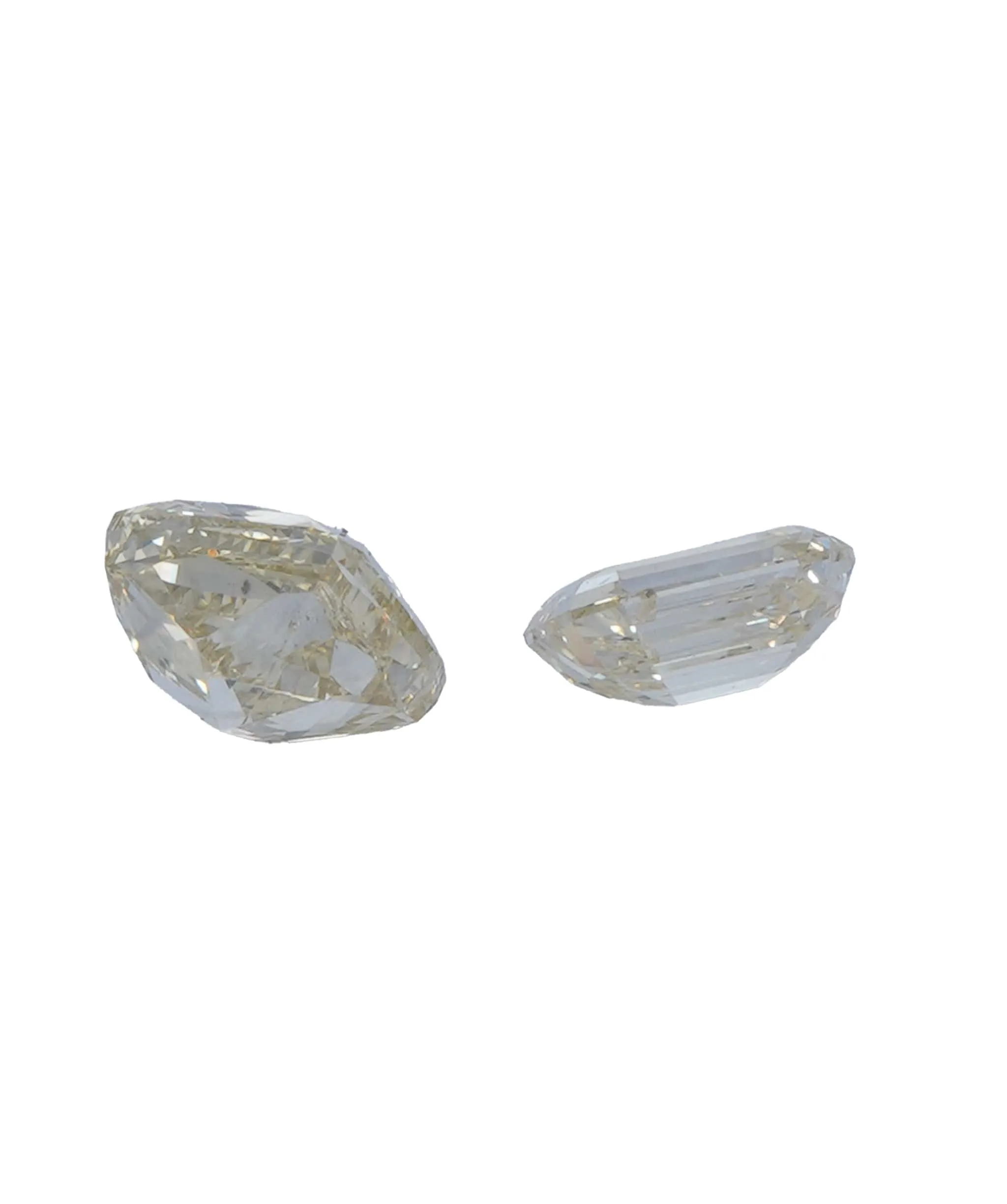 0.82 ct CUSHION & EMERALD NATURAL CHAMPAGNE DIAMOND SET OF 2 ANL-S20-39