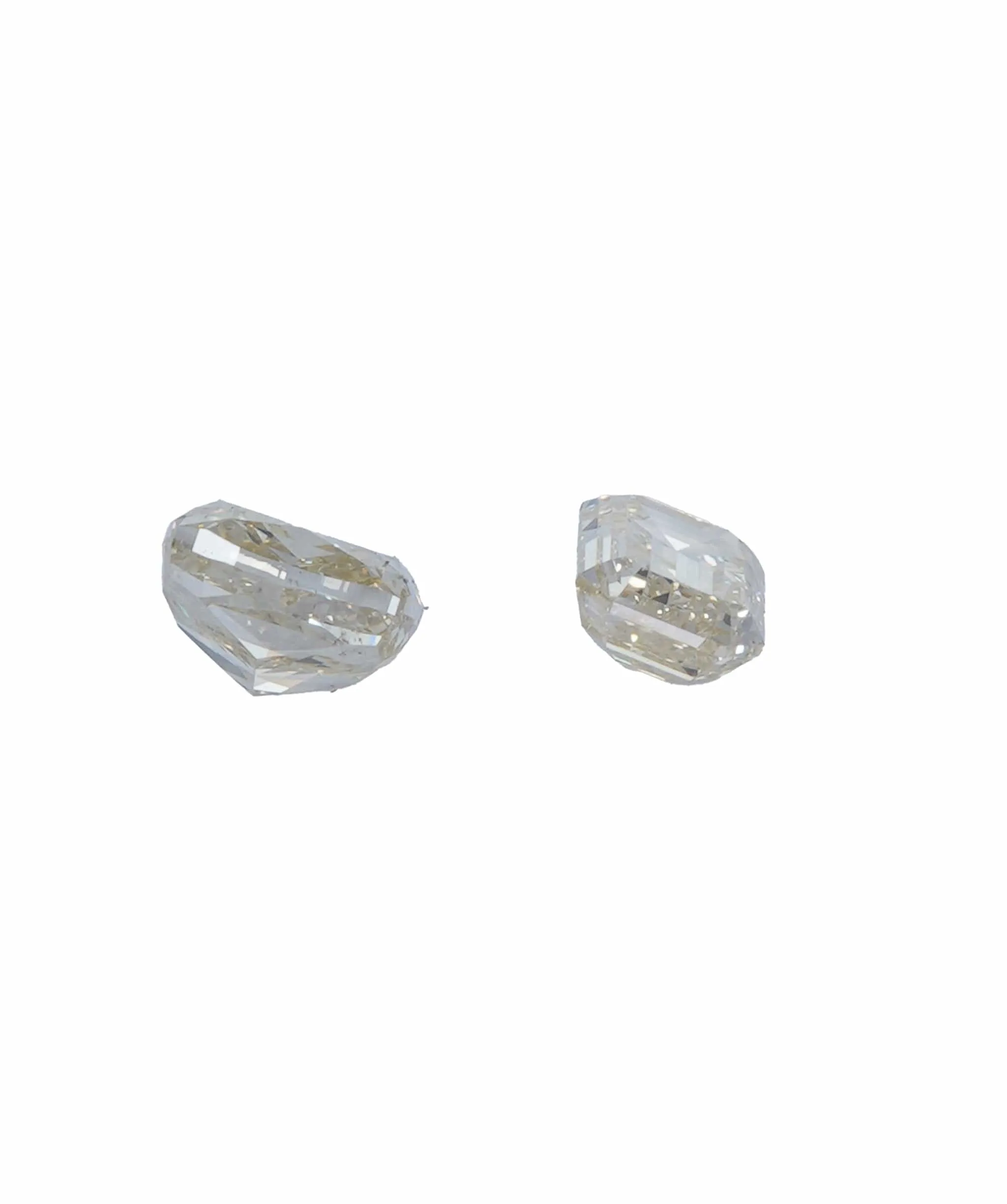 0.82 ct CUSHION & EMERALD NATURAL CHAMPAGNE DIAMOND SET OF 2 ANL-S20-39