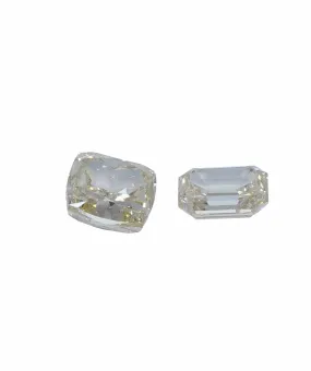 0.82 ct CUSHION & EMERALD NATURAL CHAMPAGNE DIAMOND SET OF 2 ANL-S20-39