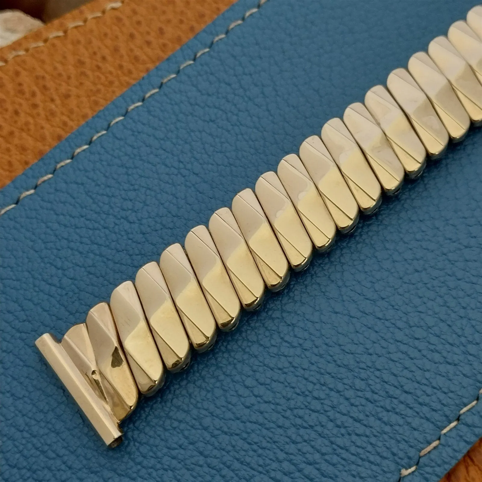 10K Bellavance USA Gold-Filled Expansion 1950s Vintage Watch Band 19mm-16mm