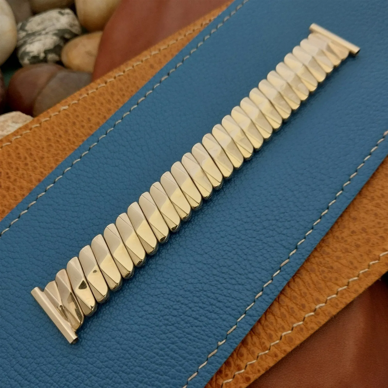 10K Bellavance USA Gold-Filled Expansion 1950s Vintage Watch Band 19mm-16mm