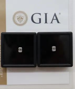1.40ct PAIR of Emerald cut Natural Diamonds RDL0081