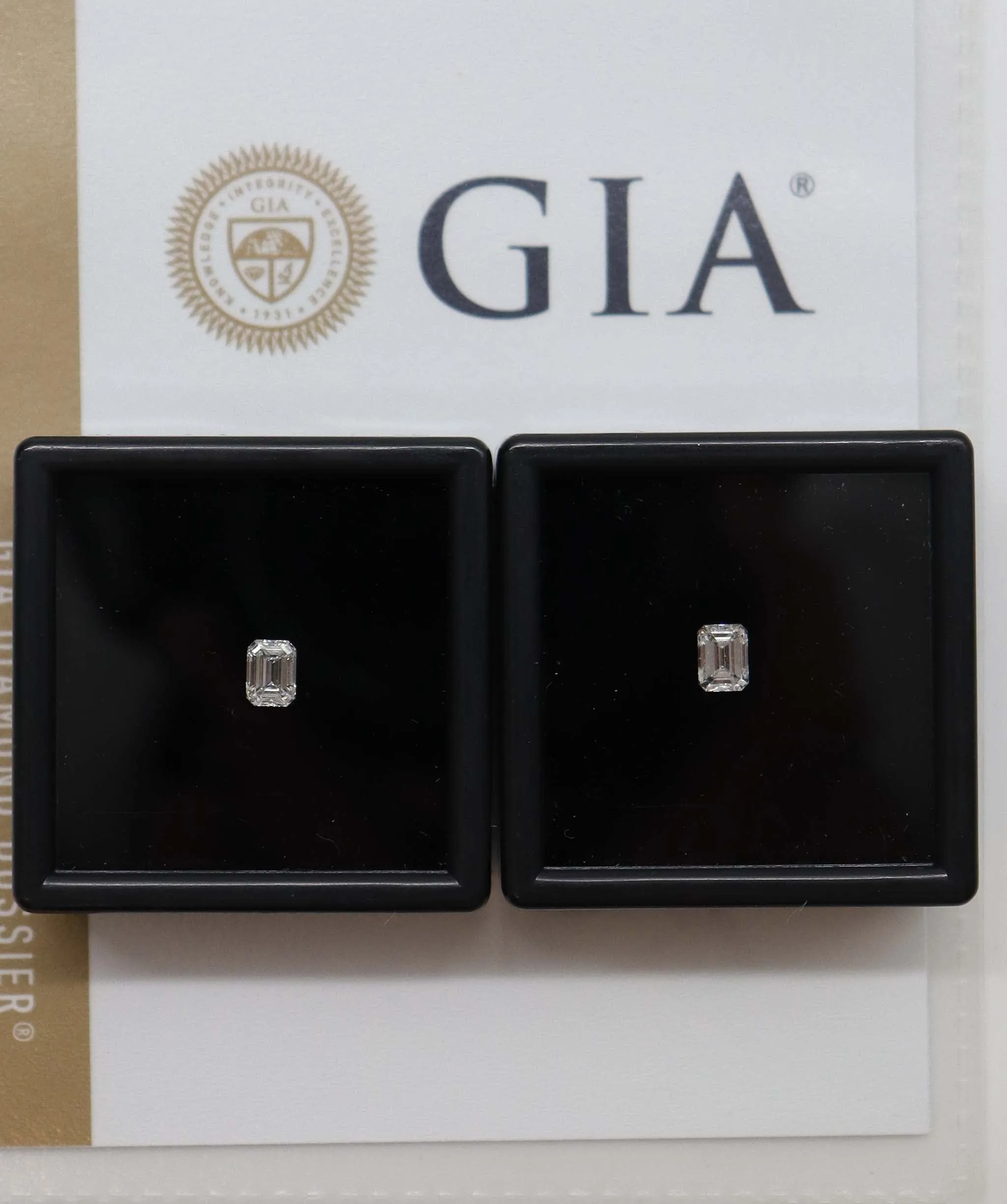 1.40ct PAIR of Emerald cut Natural Diamonds RDL0081