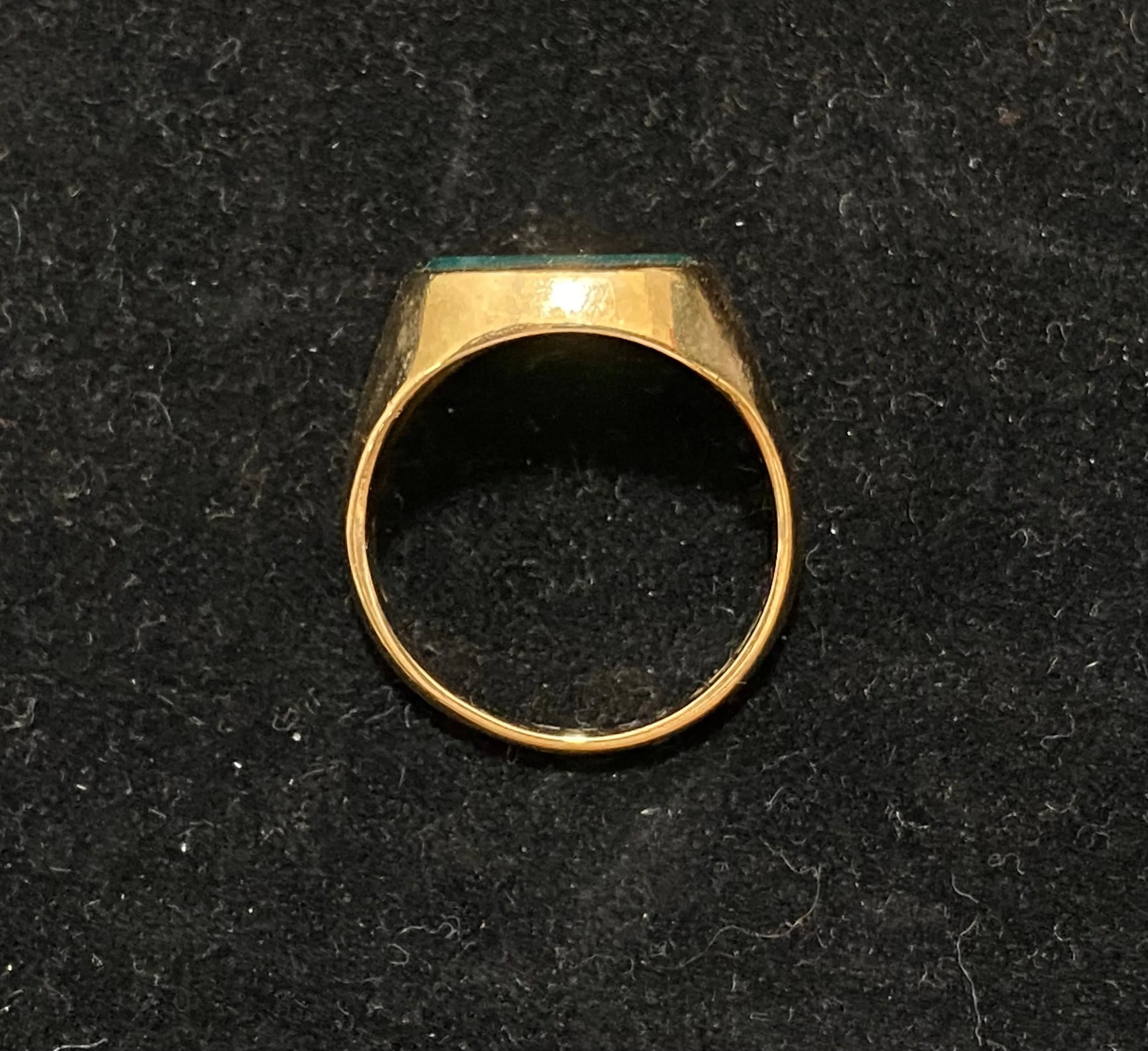 1900’s English Designer Solid Yellow Gold with Jade Ring - $13K Appraisal Value w/CoA}