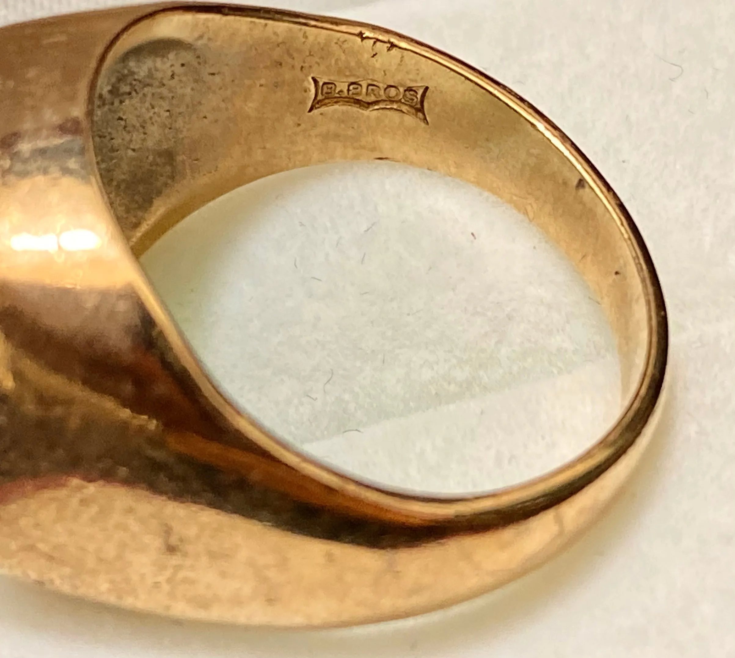 1900’s English Designer Solid Yellow Gold with Jade Ring - $13K Appraisal Value w/CoA}