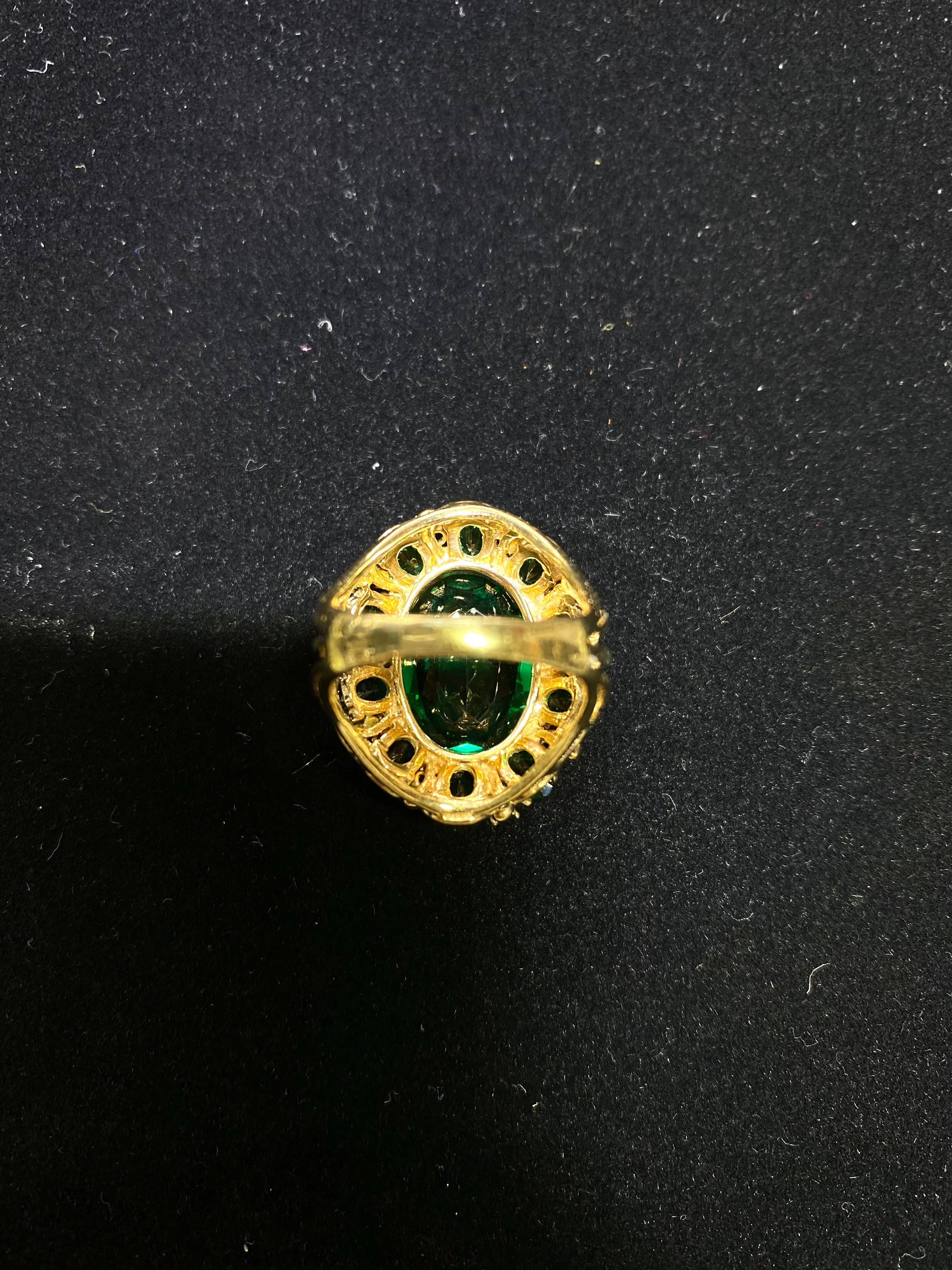 1940’s Style Antique Solid Yellow Gold w/ Emerald Crystal Ring - $6K APR w/ CoA!
