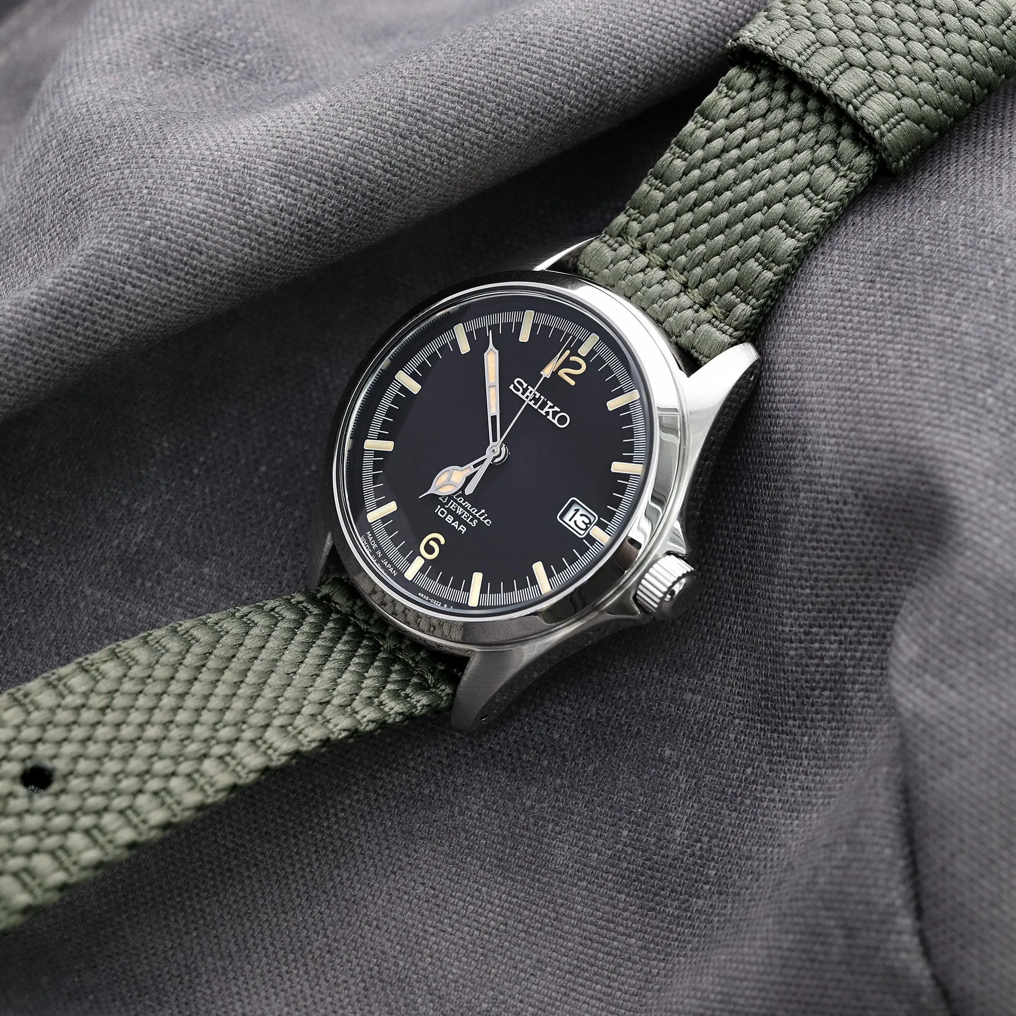 2-pcs Perlon Unique Pattern Nylon, Military Green