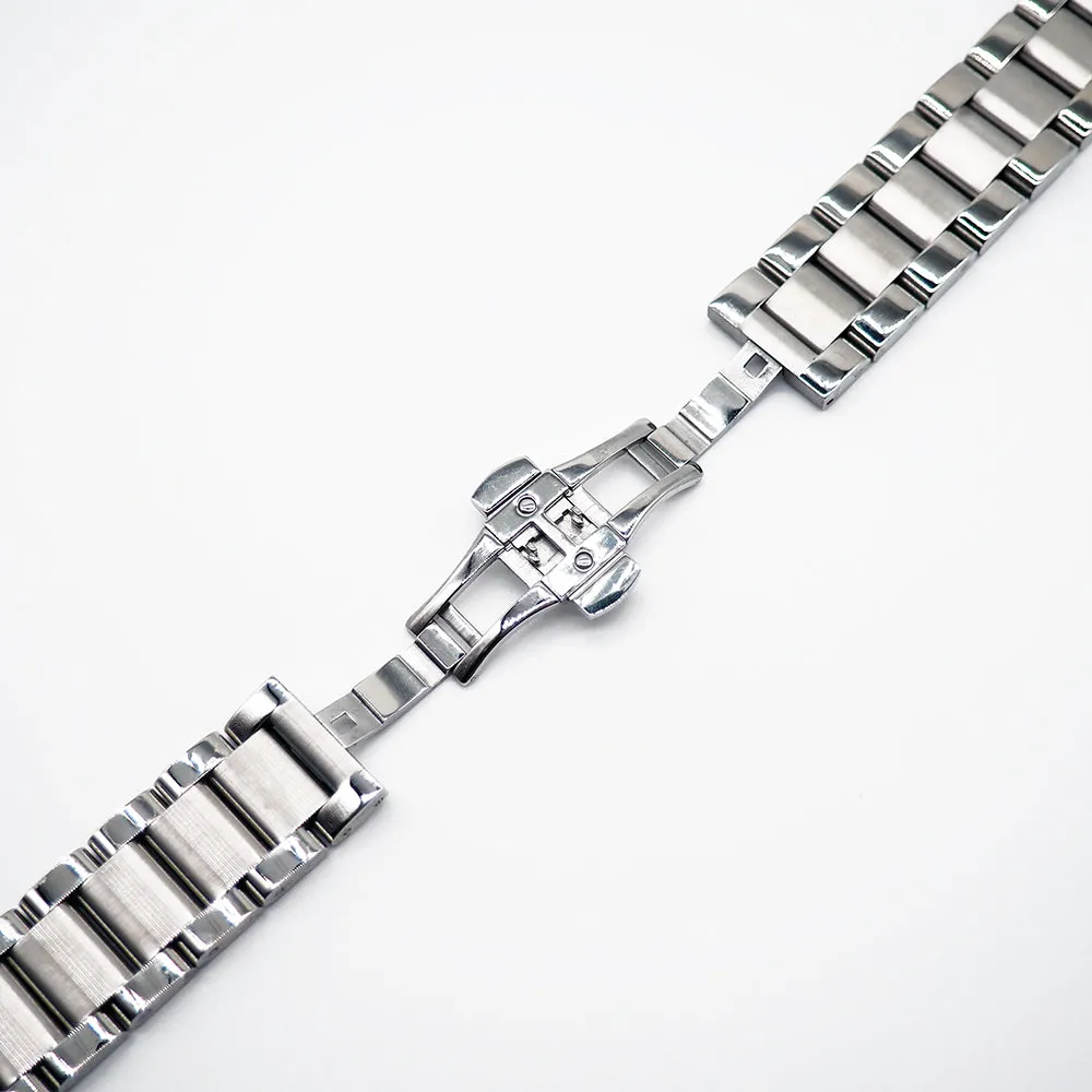 20mm, 22mm Straight End Stainless Steel Watch Strap, Model 1