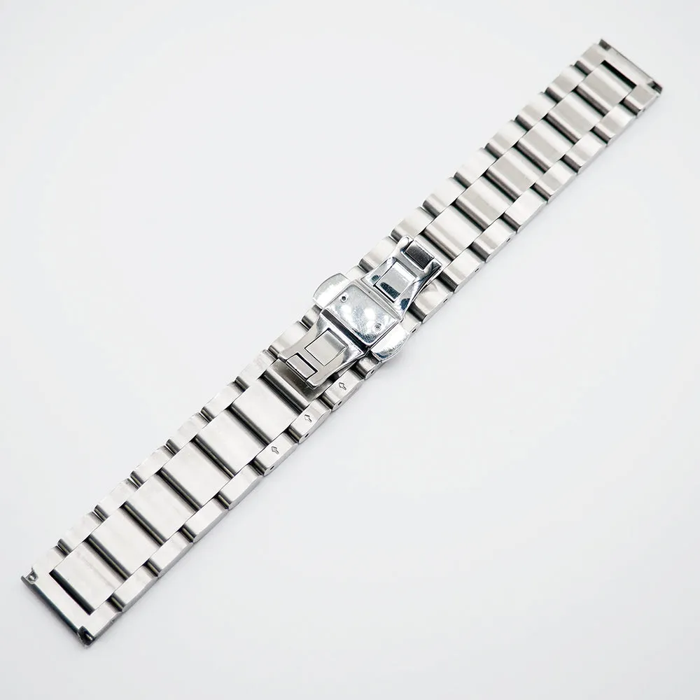 20mm, 22mm Straight End Stainless Steel Watch Strap, Model 1