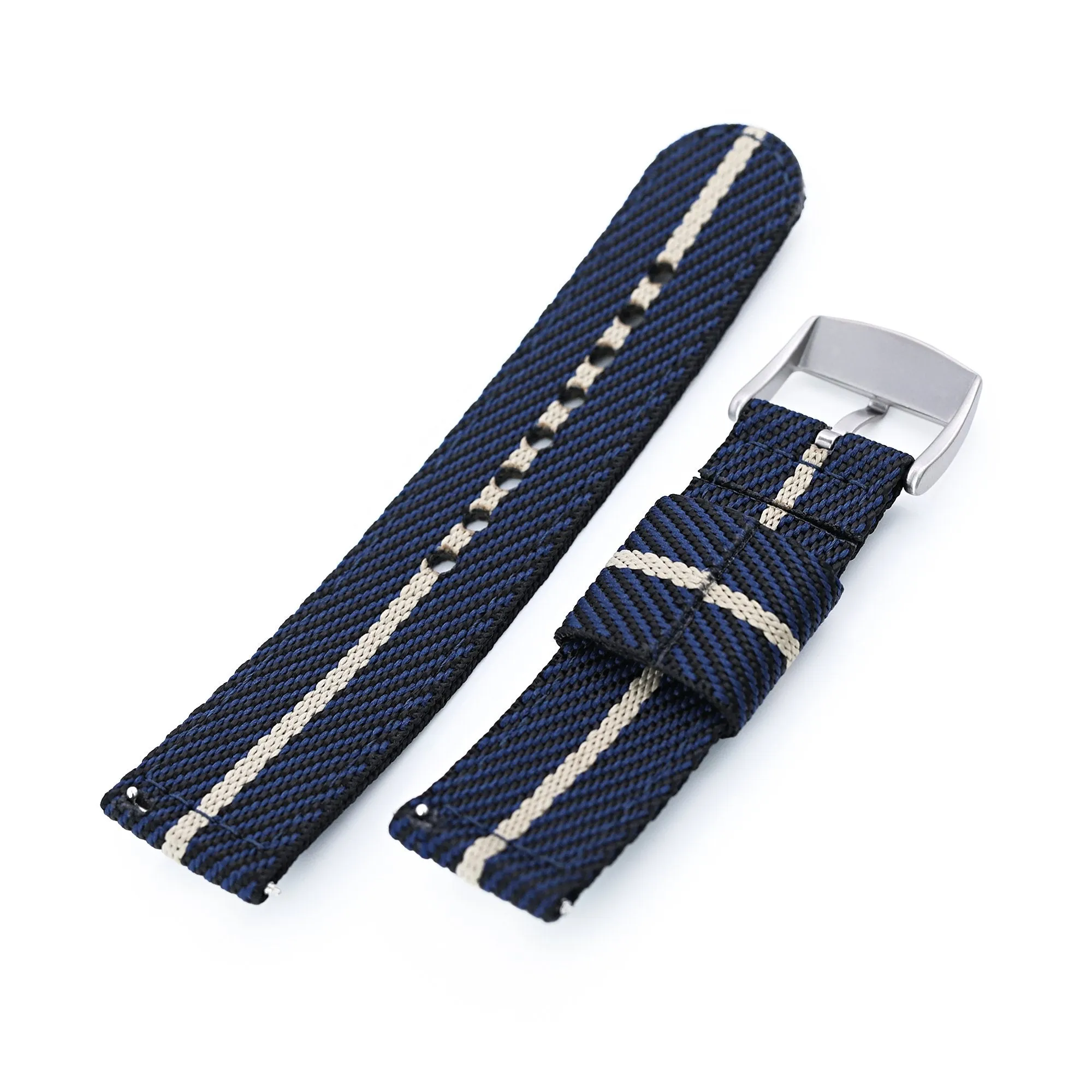 22mm 2-pcs Nylon, Blue & Khaki