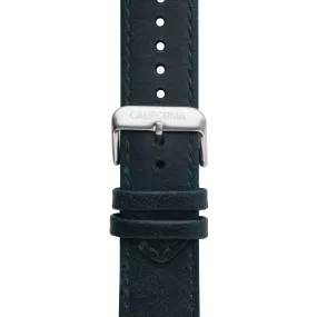 22mm Leather Navy Silver