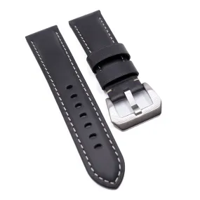 24mm Anchor Gray Calf Leather Watch Strap For Panerai