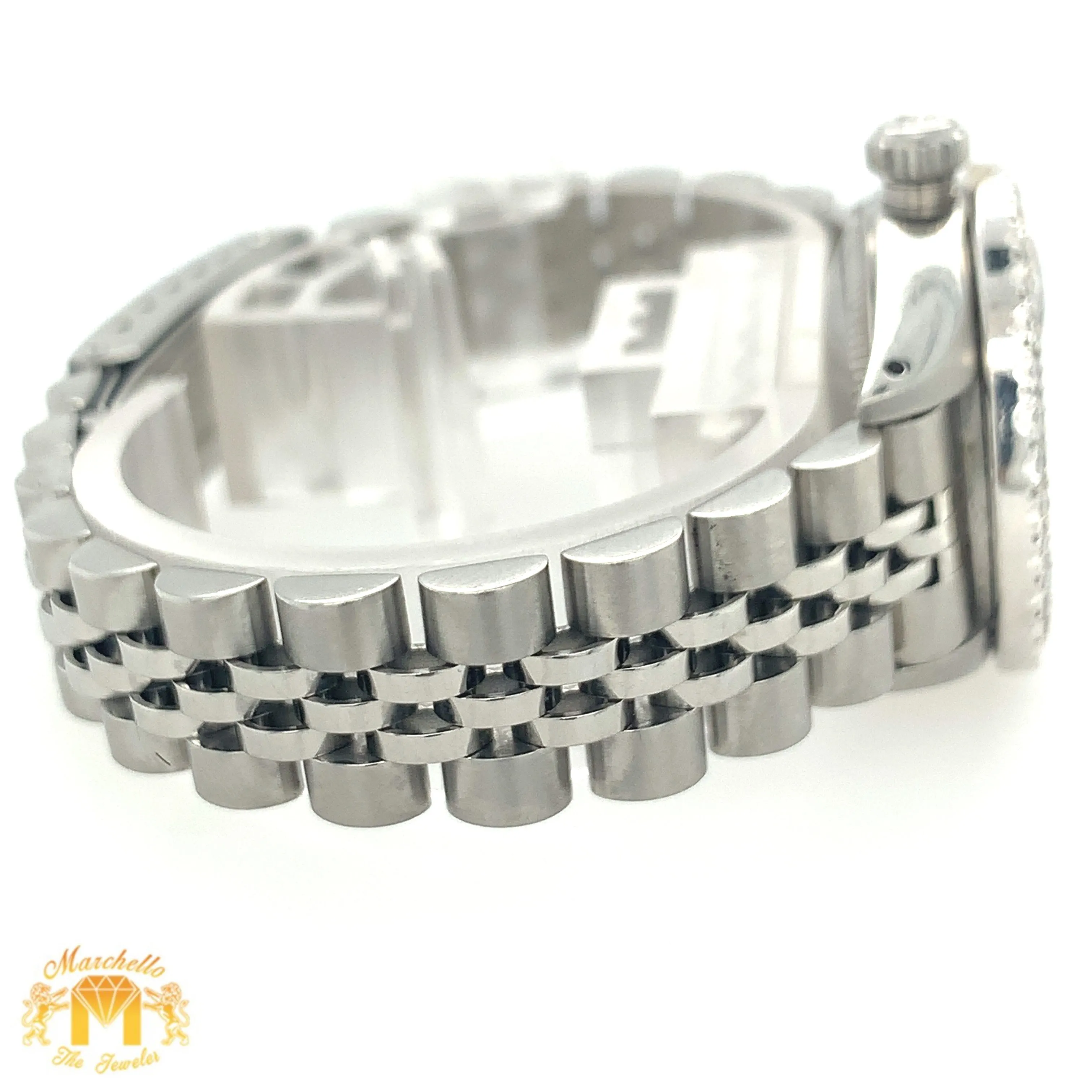 26mm Ladies’ Rolex Datejust Diamond Watch with S/Steel Jubilee Bracelet (black dial)
