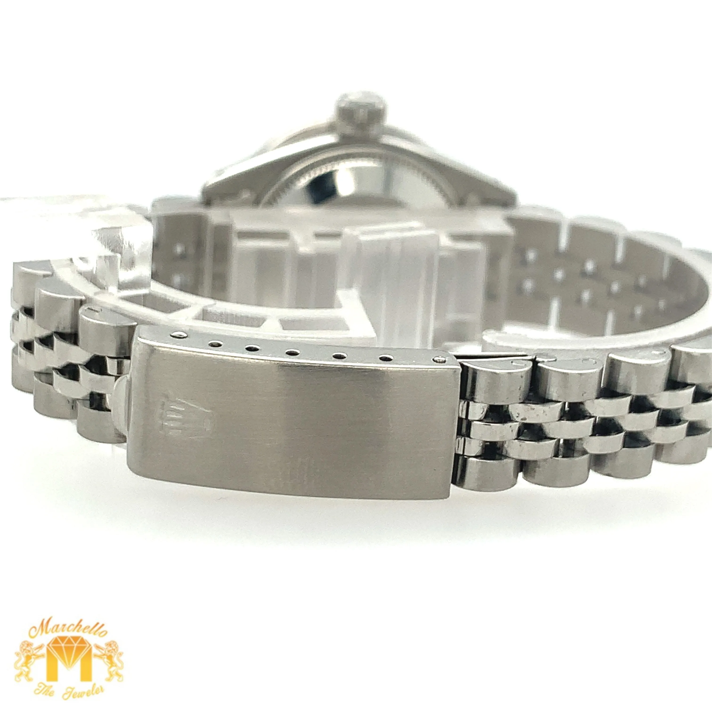 26mm Ladies’ Rolex Datejust Diamond Watch with S/Steel Jubilee Bracelet (black dial)