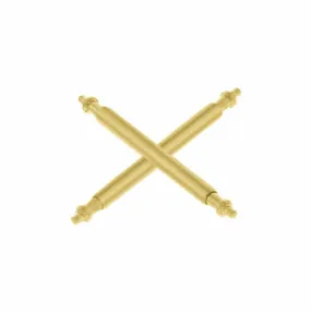 2PCS 20MM GOLD SPRING BAR PIN FOR ROLEX GMT-MASTER WATCH BAND STRAP