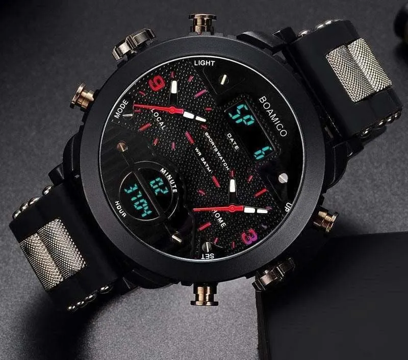 3 Time Zone Military Sports Watches