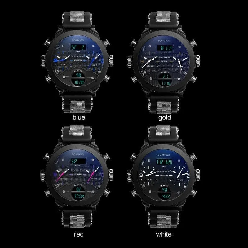 3 Time Zone Military Sports Watches
