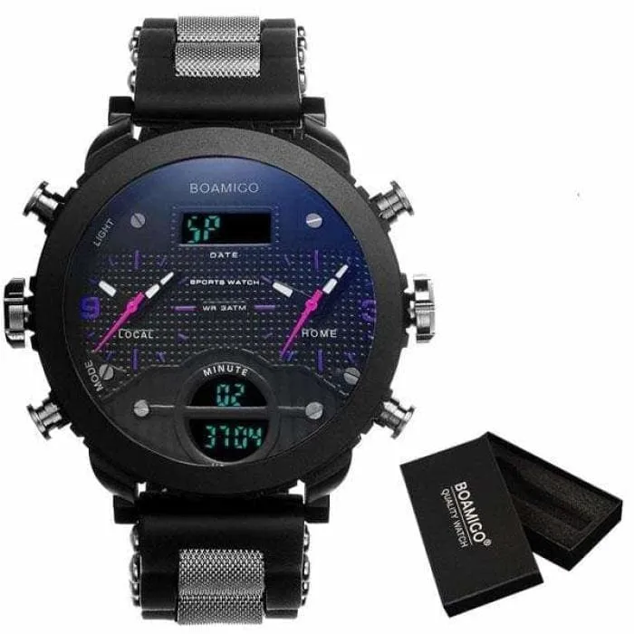 3 Time Zone Military Sports Watches