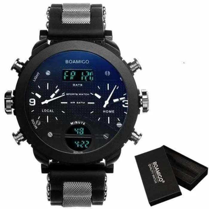 3 Time Zone Military Sports Watches
