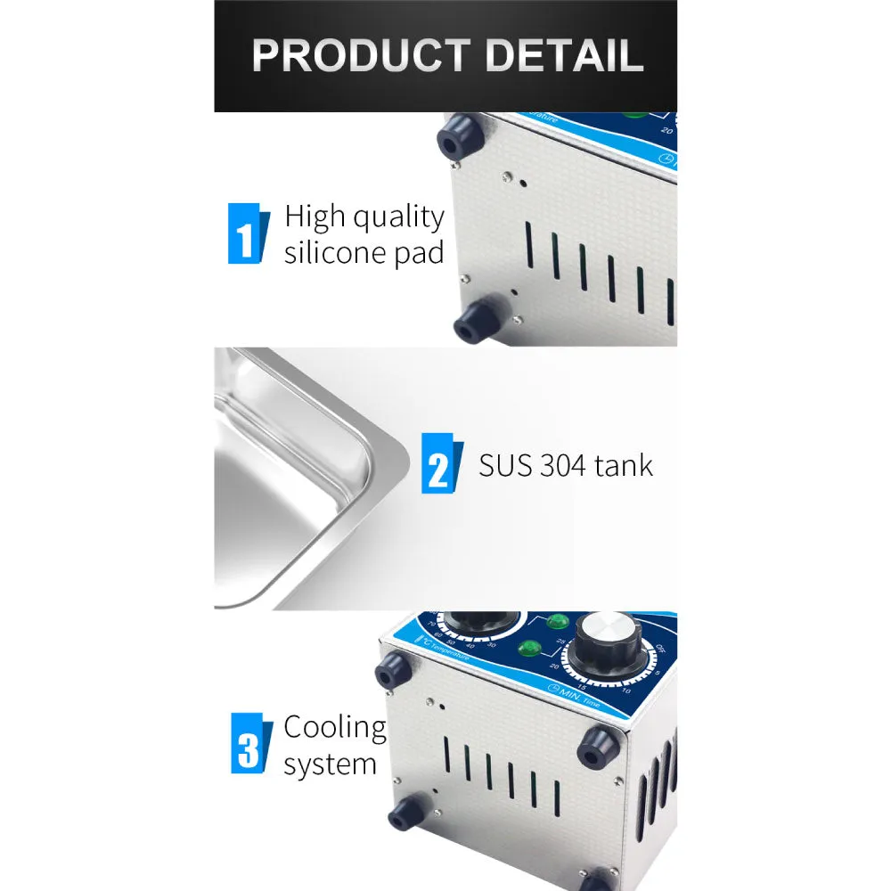 30L Digital Ultrasonic Cleaner | Jewelry & Parts Cleaning | Ultra Sonic Bath with Degas Function