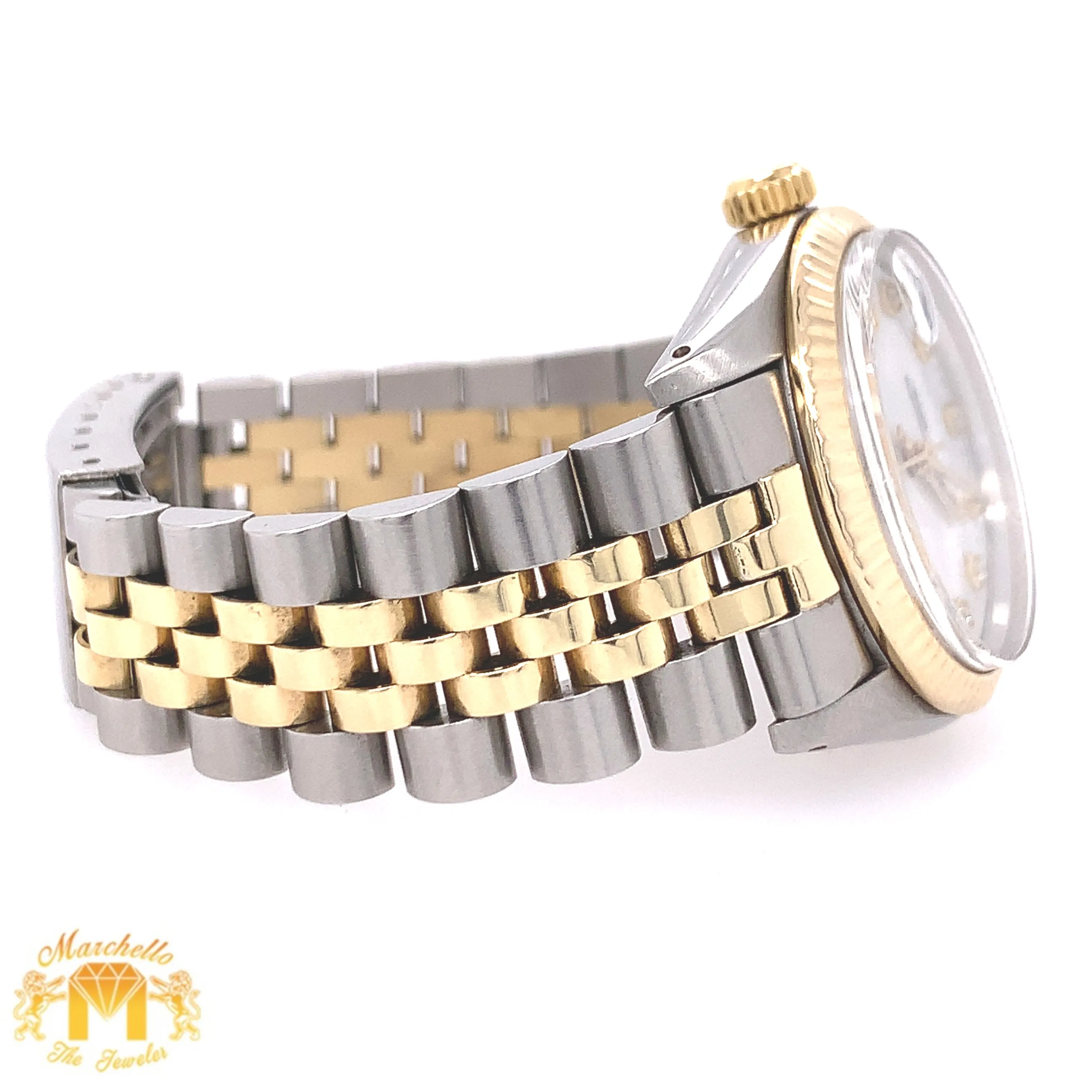 31mm Rolex Datejust Watch with Two-tone Jubilee Bracelet (non-quick set, diamond hour markers)