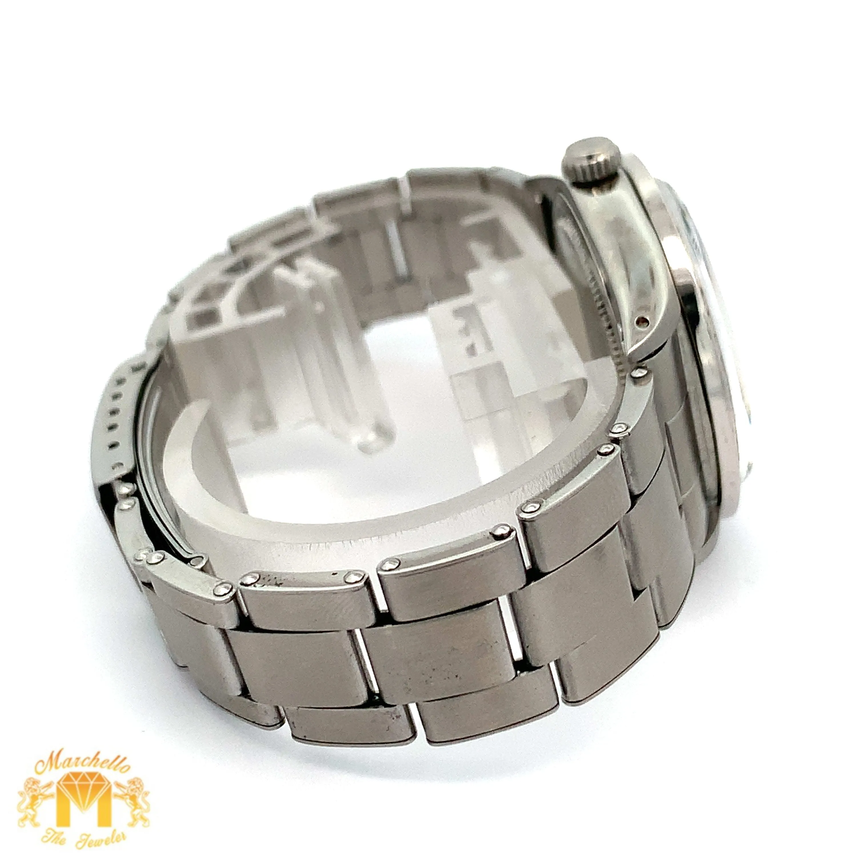 34mm Rolex Oyster Perpetual Diamond Watch with Stainless Steel Oyster Bracelet (Mother of pearl(MOP) factory diamond dial) (Choose your color))