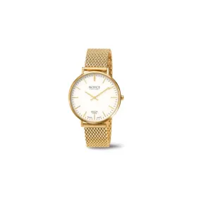 3590-11 - Ladies Gold Titanium Mesh Watch