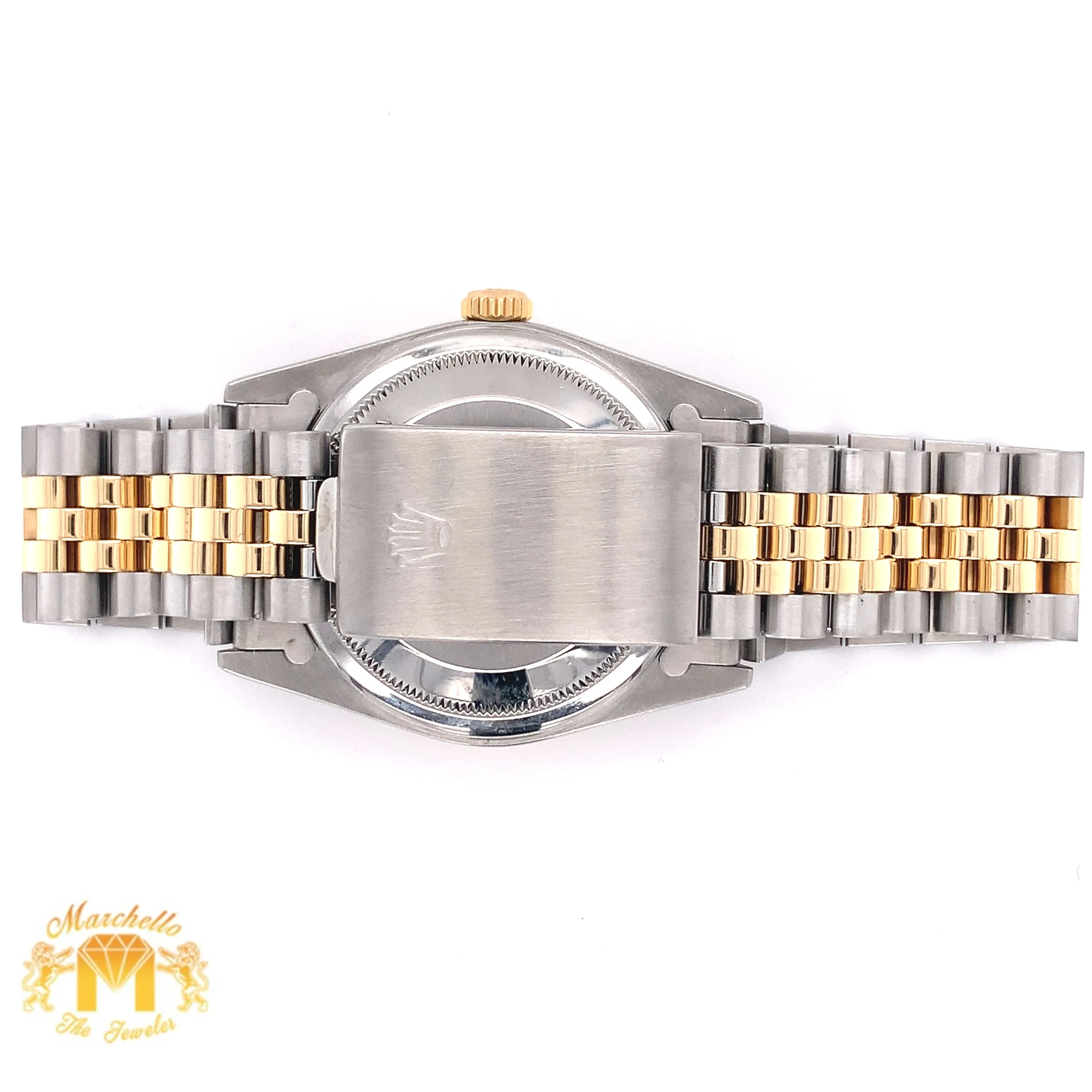 36mm Rolex Datejust Watch with Two-tone Jubilee Bracelet (quick set, diamond hour markers)