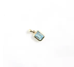 9CT GOLD EMERALD CUT 2CT
TOPAZ BEZEL PENDANT ASC5357