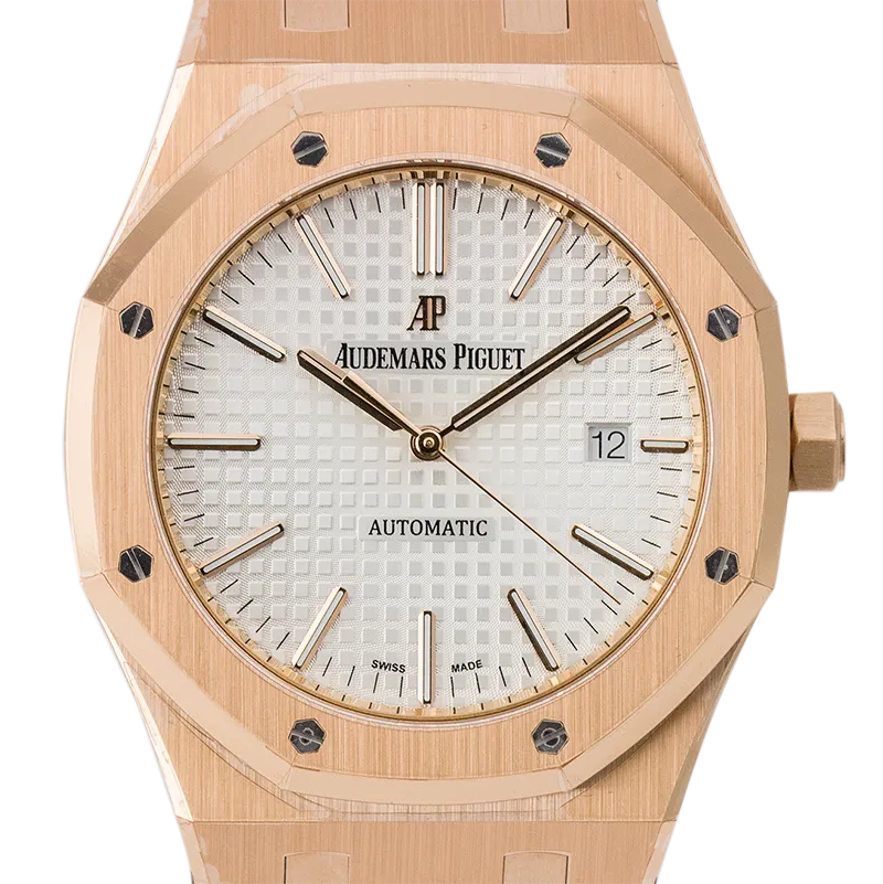 Audemars Piguet Royal Oak 41mm Rose Gold Leather Strap 15400OR.OO.D088CR.01