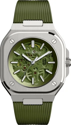 Bell & Ross Watch BR 05 Skeleton Green Rubber Limited Edition