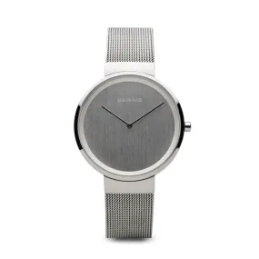 Bering Classic Polished Silver 31mm Mesh Watch