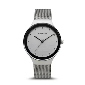 Bering Classic Polished Silver 34mm Watch