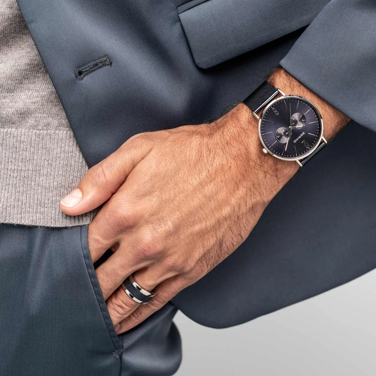 Bering Classic Polished Silver Watch