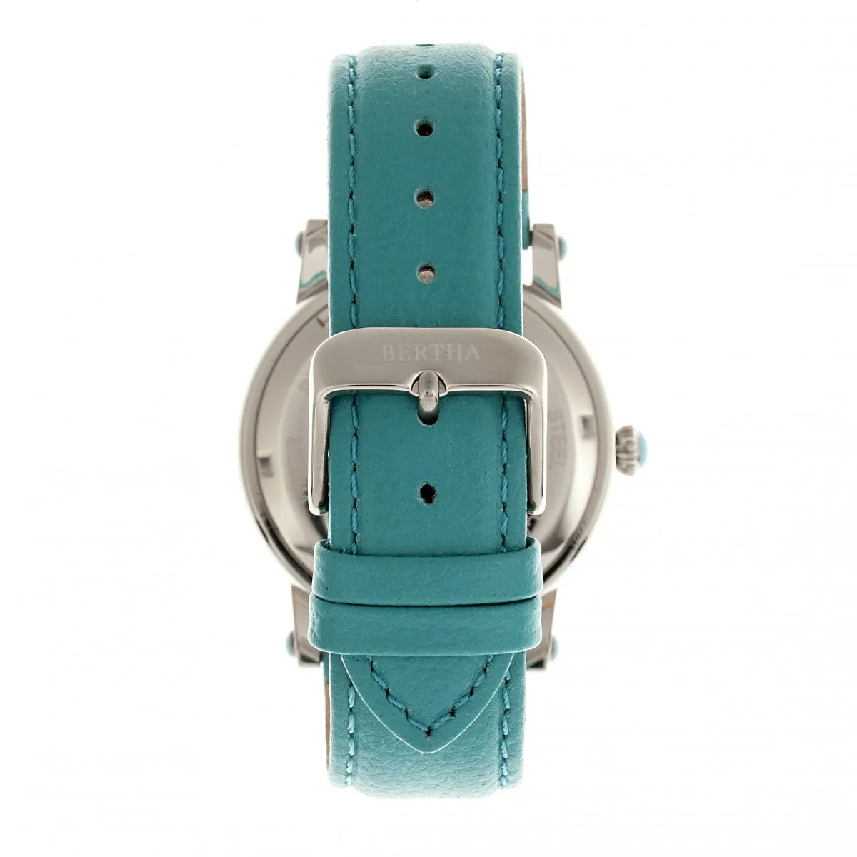 Bertha Chelsea MOP Leather-Band Ladies Watch