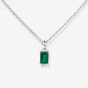 Birthstone Silver Necklace - May by Little Sky Stone