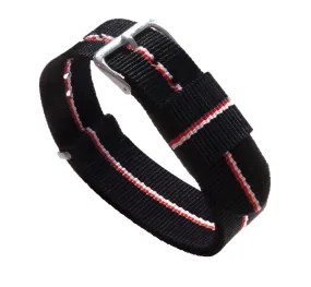 Black, Cherry & Ivory | Nylon NATO® Style by Barton Watch Bands