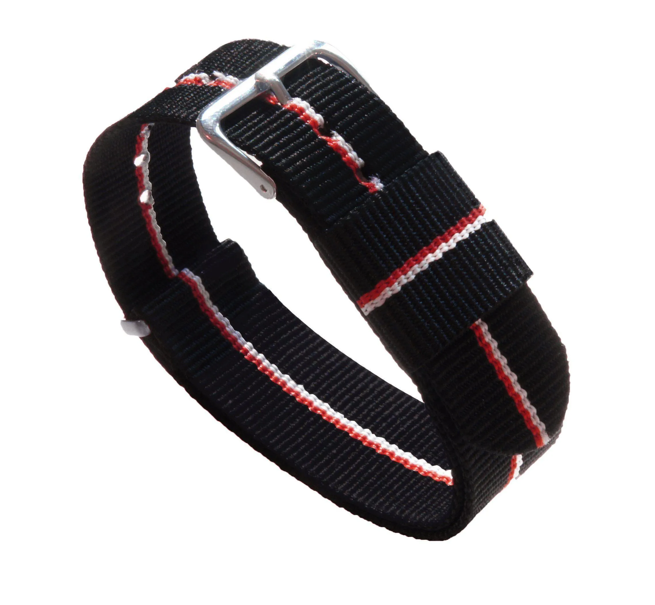 Black, Cherry & Ivory | Nylon NATO® Style by Barton Watch Bands