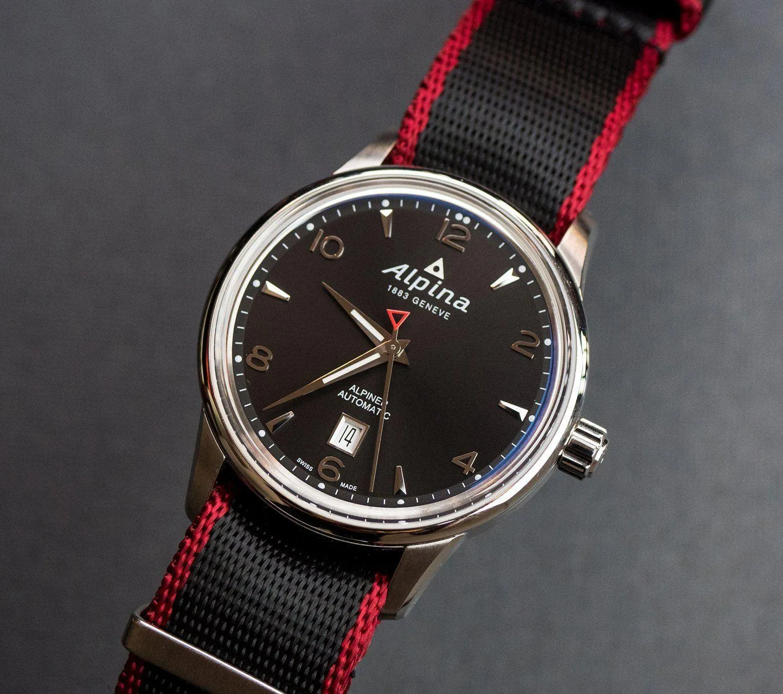 Black - Crimson Red Edges | Elite Nylon NATO® Style by Barton Watch Bands