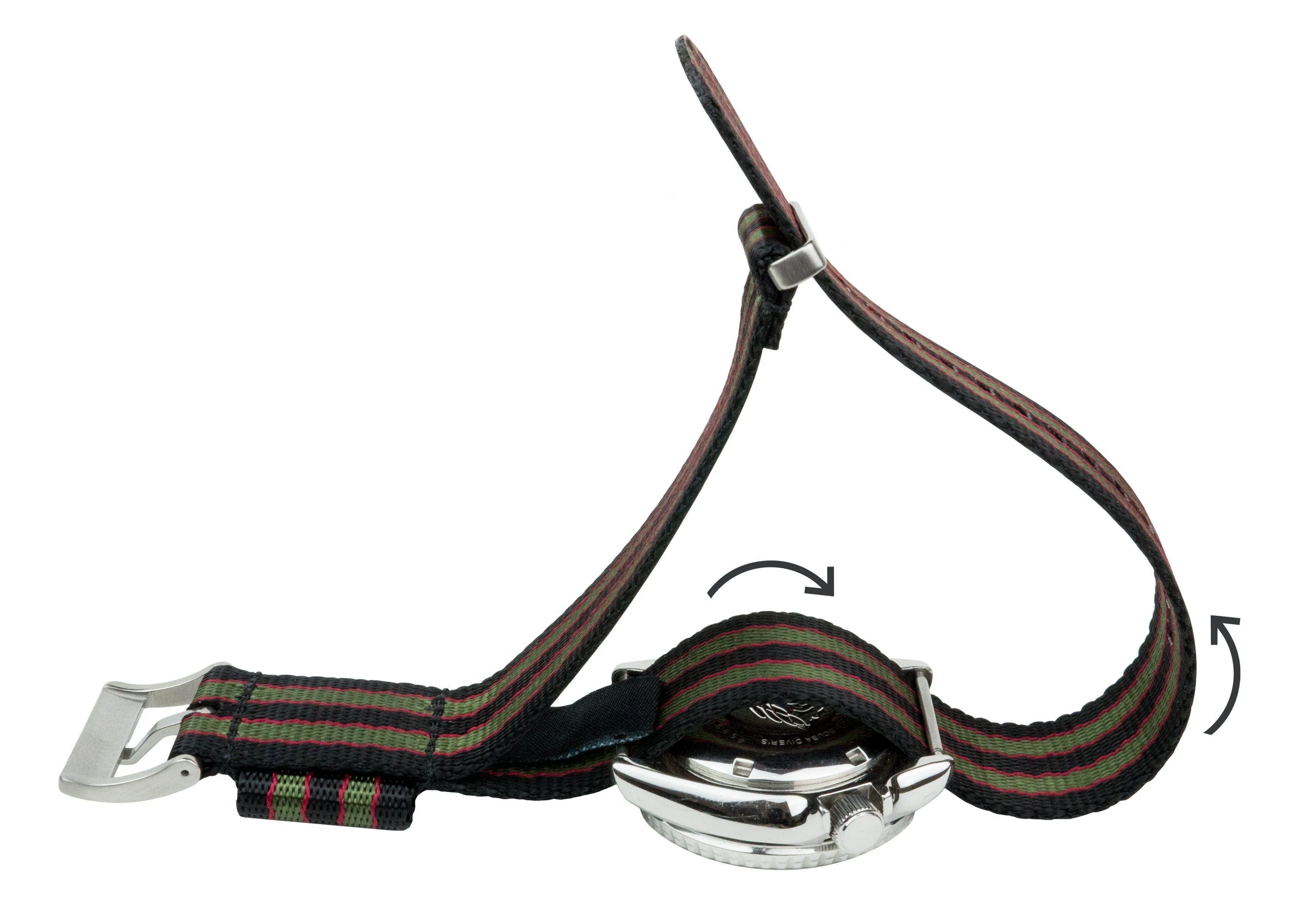 Black - Crimson Red Edges | Elite Nylon NATO® Style by Barton Watch Bands