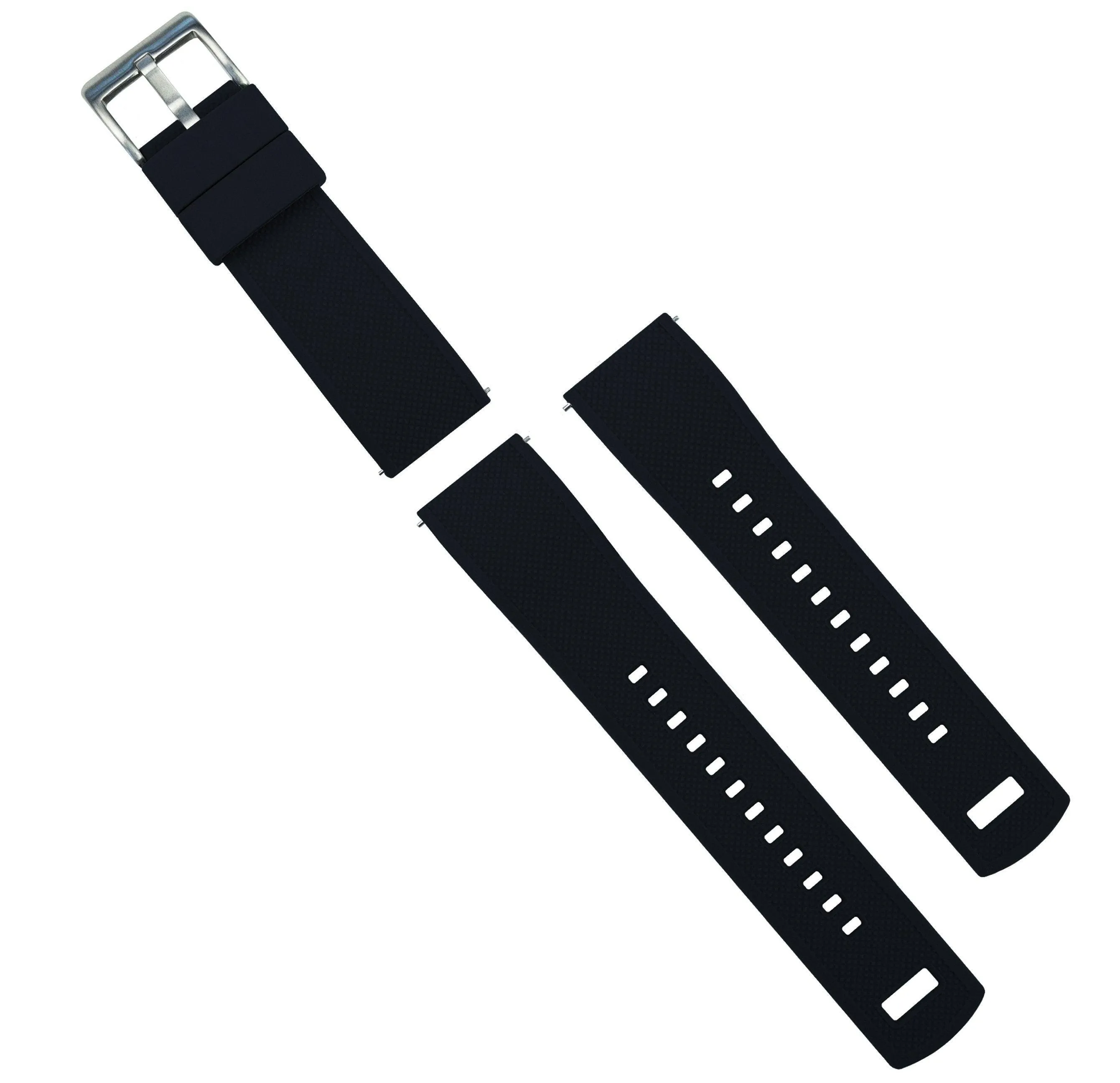 Black Top / Pumpkin Orange Bottom | Elite Silicone by Barton Watch Bands