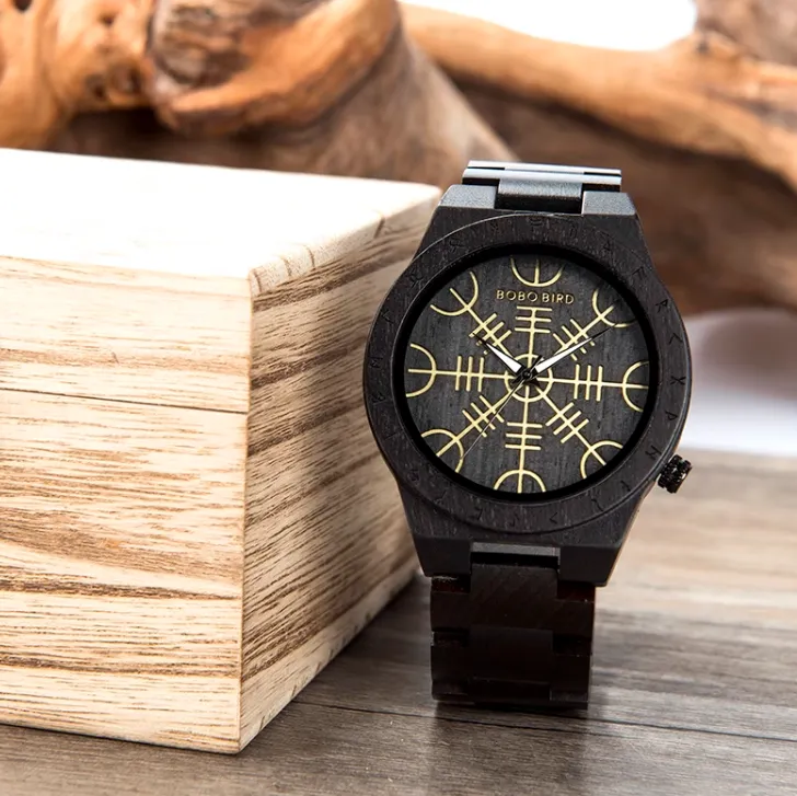 BOBO BIRD ZEBRA JAPANESE CLASSIC DESIGN WOODEN UNISEX WATCH