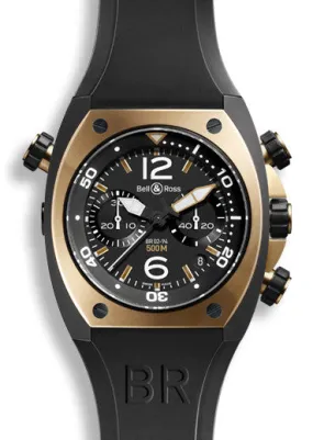 BR Watch BR 2 Rose Gold & Carbon Chronograph