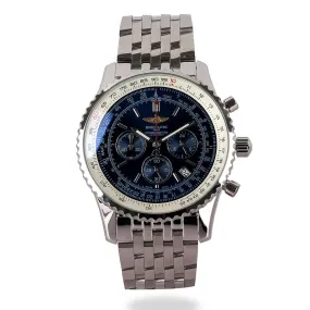 Breitling Chronometre Navitimer Royal Oak Blue Silver Steel Watch