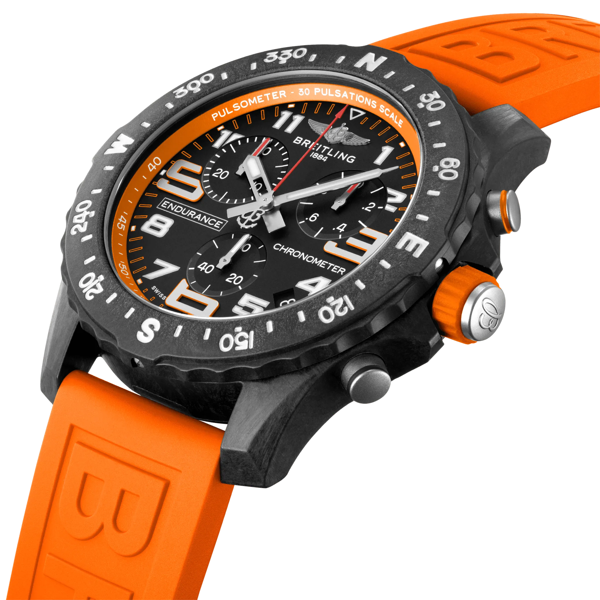 Breitling Endurance Pro 44 with Orange Strap