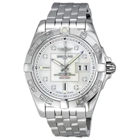 Breitling Galactic 41 Automatic Diamond Mother of Pearl Men's Watch A49350L2-A702SS A49350L2-A702-366A