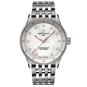 Breitling Navitimer 32mm MOP Dial Quartz Ladies Watch A77320E61A2A1